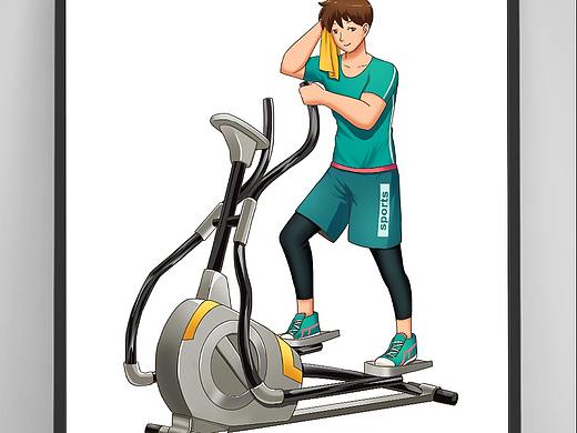 健身插画