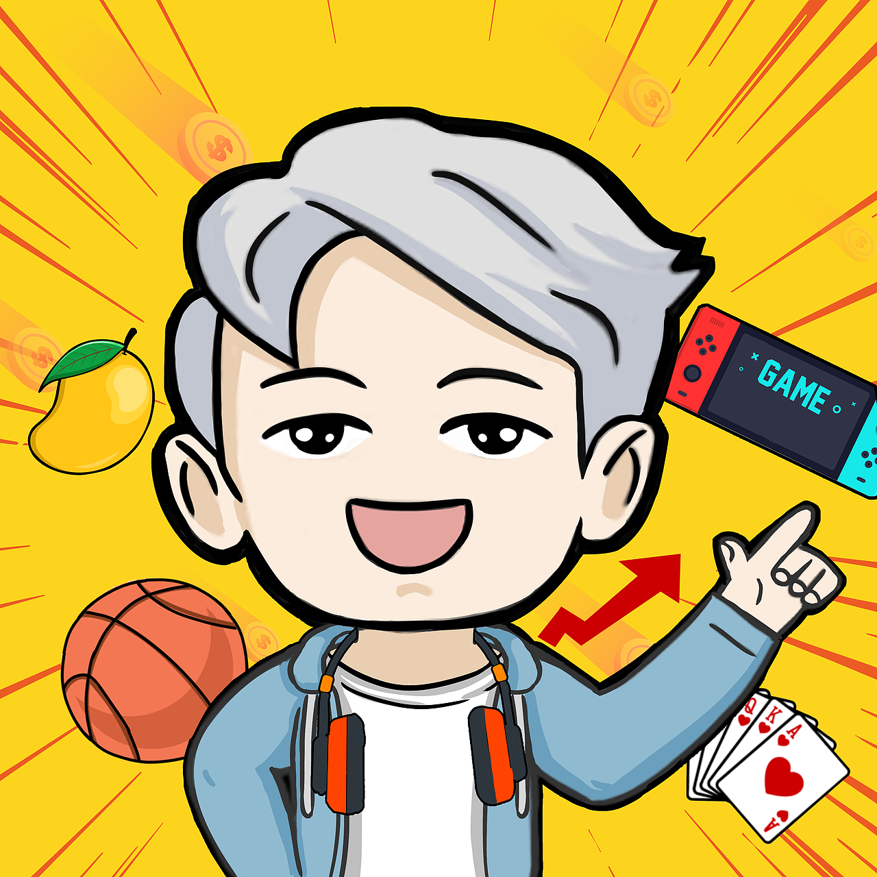 公司抖音号头像+背景插画