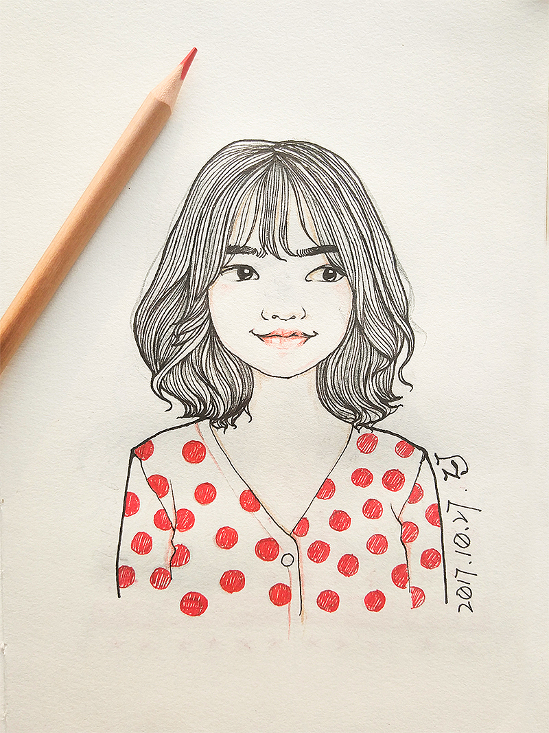 涂鸦小绘本——beautiful girl