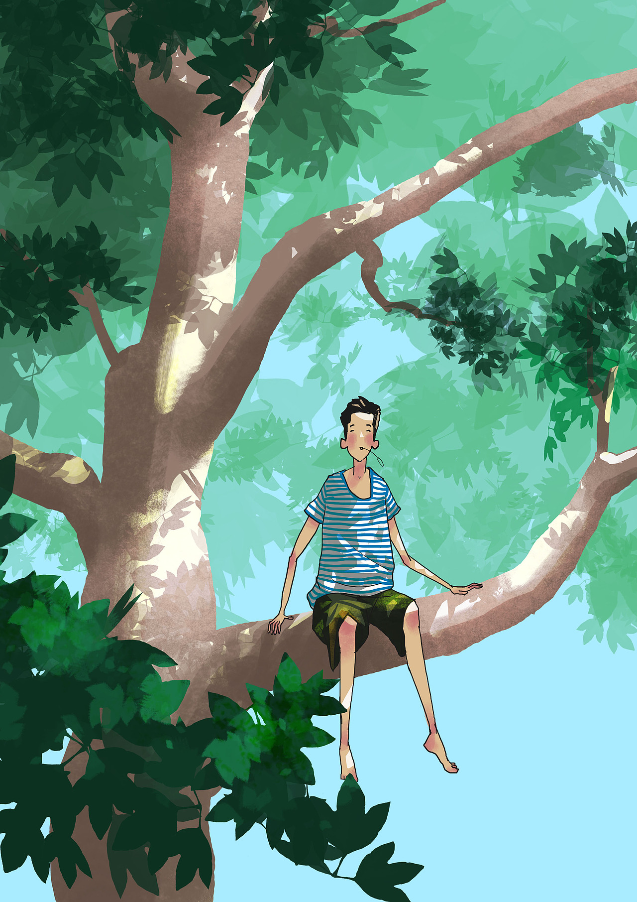 一个画风不统一的故事插画