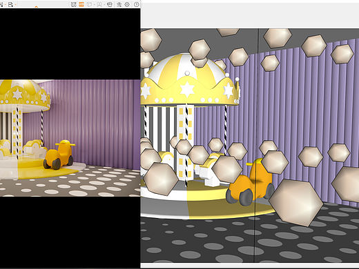 【游乐园旋转木马直播场景设计】