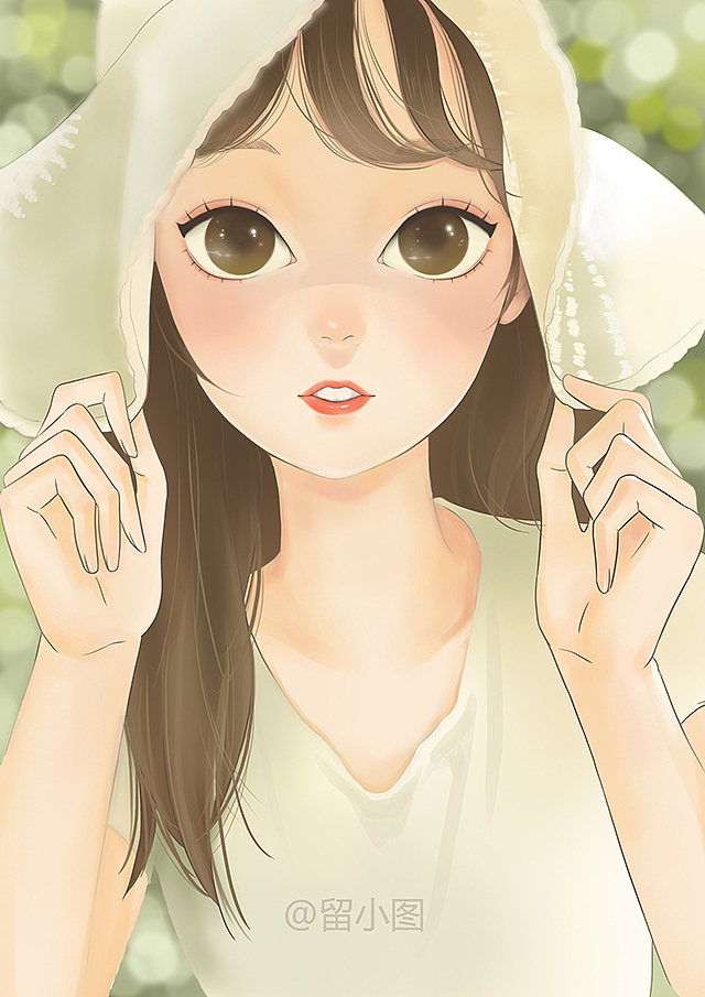 戴帽子的女孩