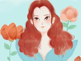精灵姑娘插画