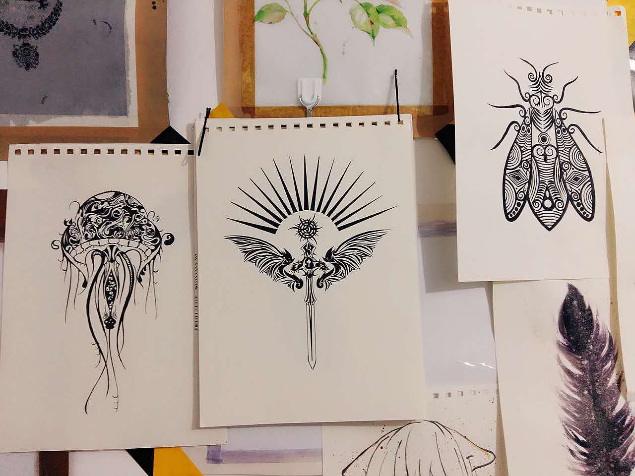 定制手绘装饰画可纹身使用