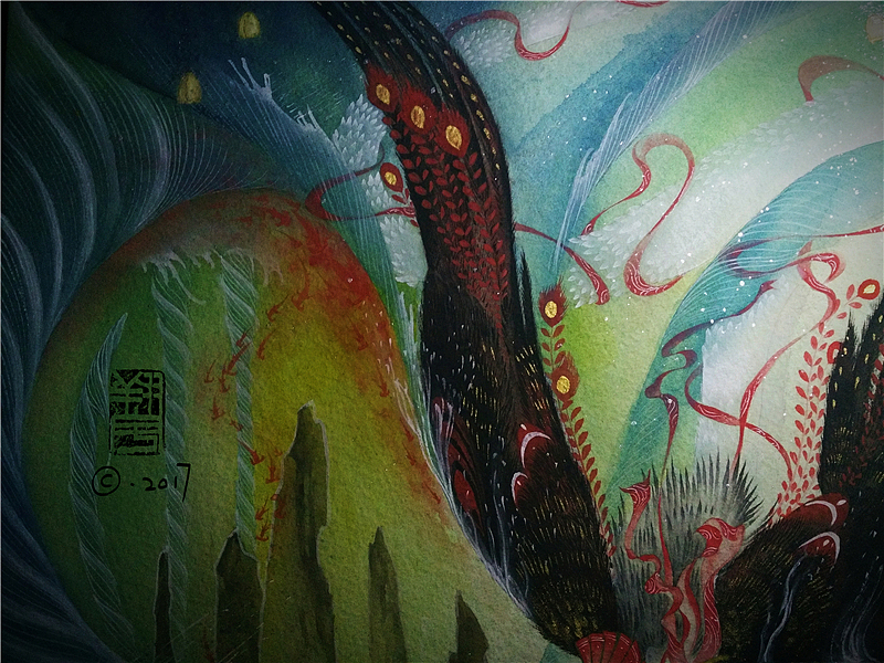 【缚海集——幻狐-凤凰-化蛇-夔牛】—翔鱼（图ZODMwNTk1OTY=） - 绘画 - 站酷设计师翔魚原创素材 - 站酷ZCOOL