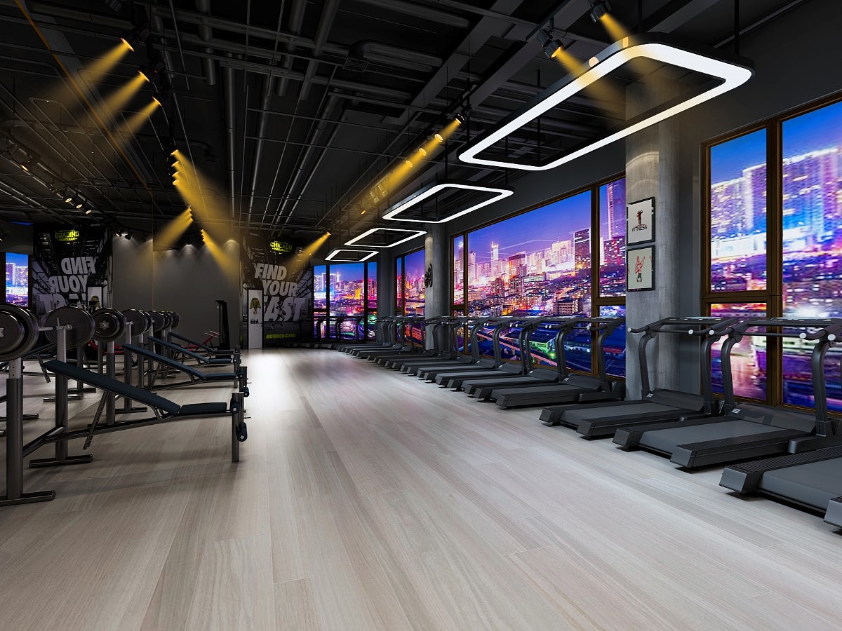 工装||健身房|空间|室内设计|1992效果图 - 原创作品 - 站酷 (zcool)