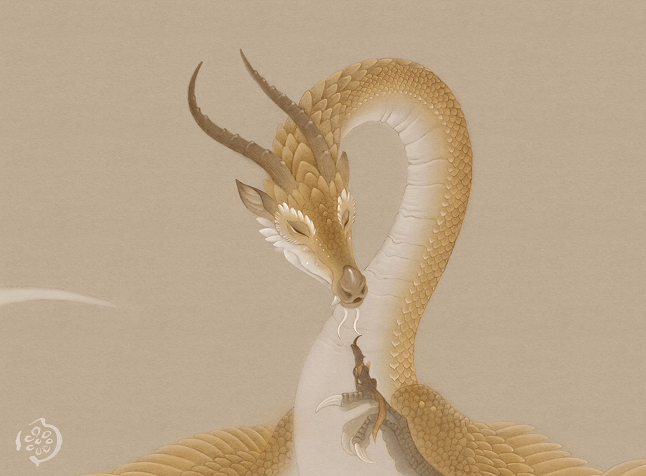 应龙|插画|创作习作|藕得_原创作品-站酷zcool