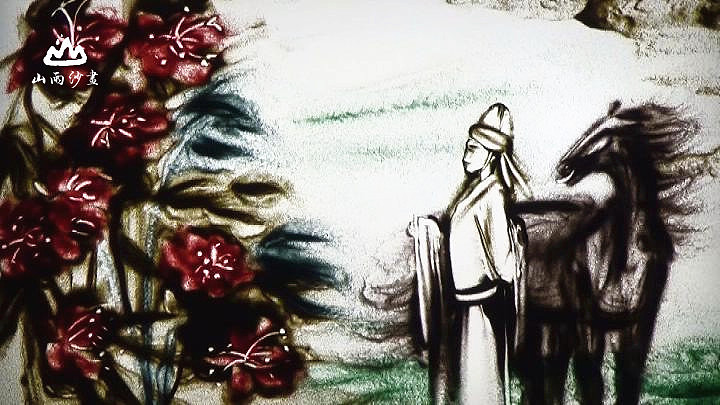 沙畫--讀書（圖ZNDMzMzM2NjA=） - 繪畫 - 站酷設計師阿夏原創(chuàng)素材 - 站酷ZCOOL