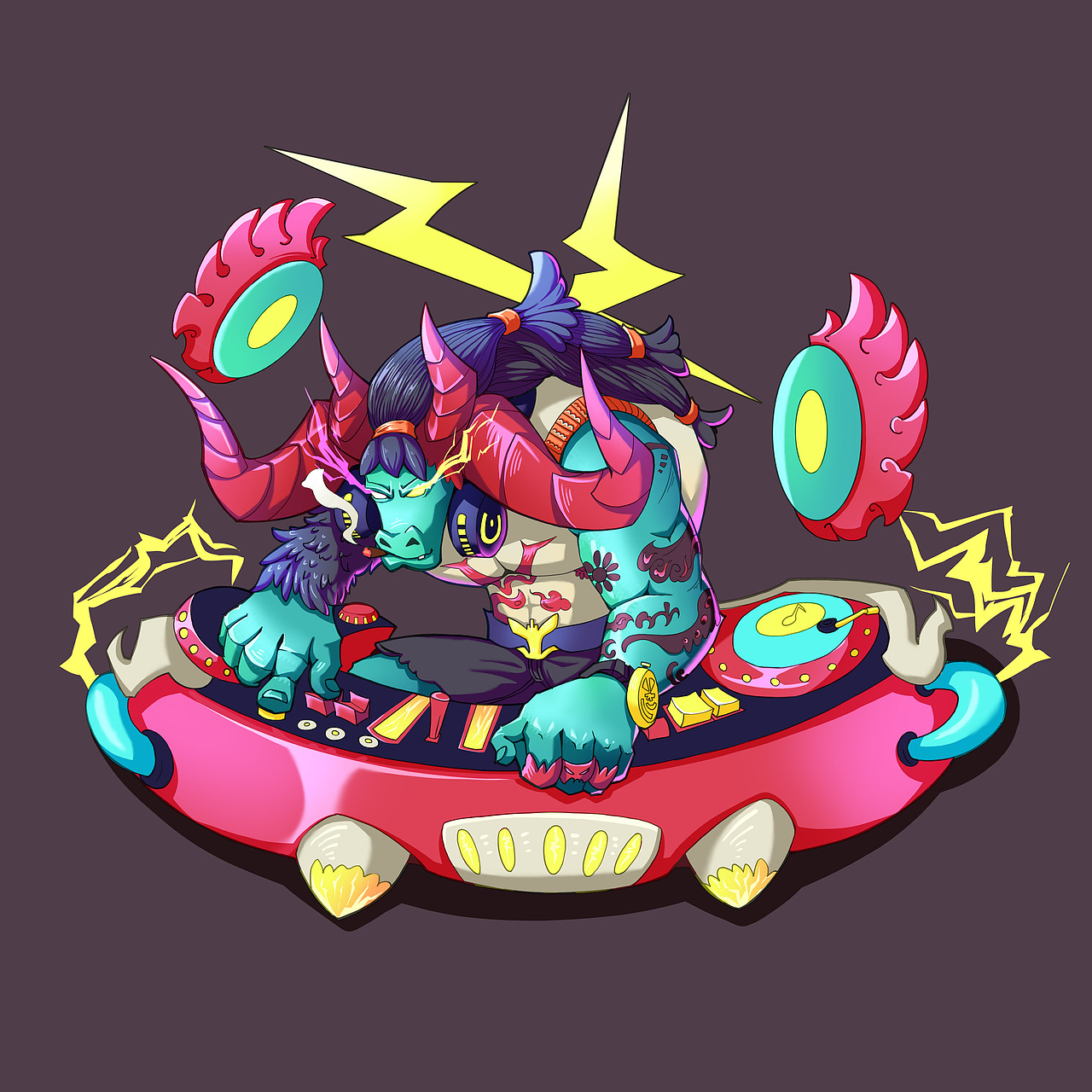 山海经神兽插图（图ZMjI5MzE4NTg4） - 新锐潮流插画 - 站酷设计师小贼哪里跑儿原创素材 - 站酷ZCOOL