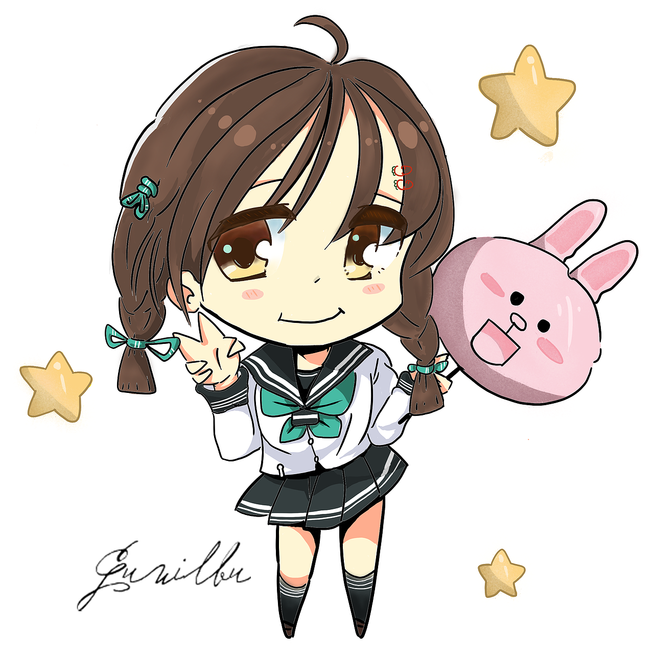 q版人物肖像|动漫|单幅漫画|guuuuuuuuuuuu_原创作品-站酷zcool