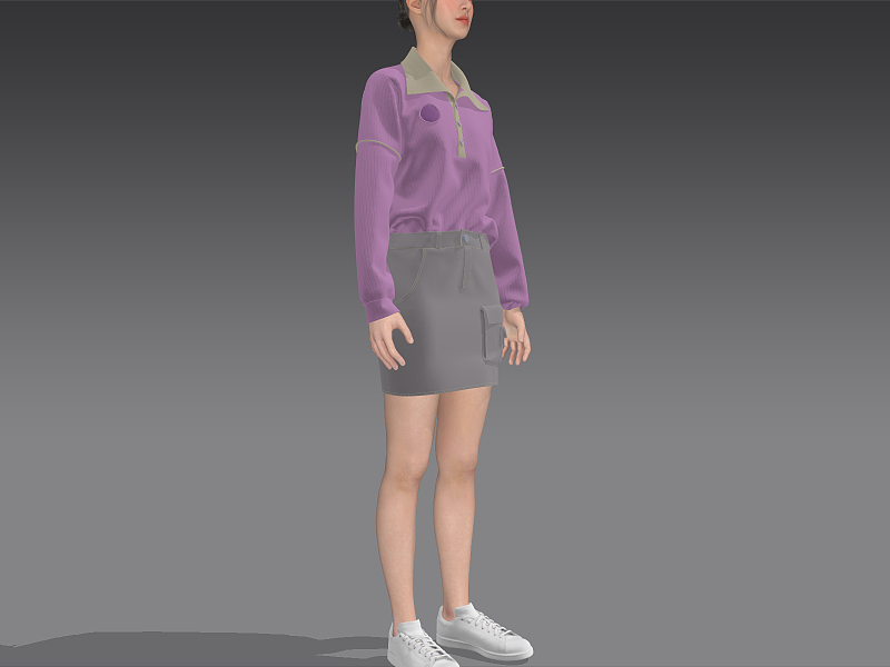 虚拟服装-Polo+短裙（by MD）（图ZMzM4ODM1NDIw） - 人物/生物 - 站酷设计师已逝的鱼原创素材 - 站酷ZCOOL