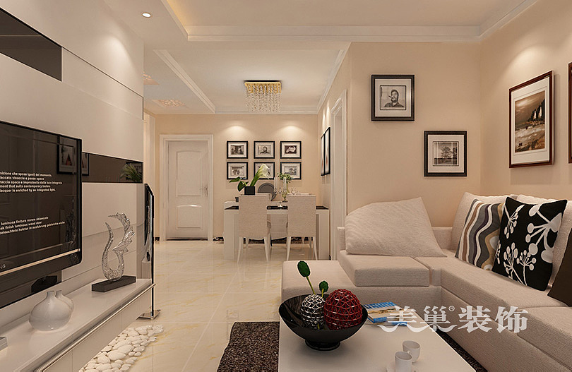 正商华钻两室两厅样板间装修设计图