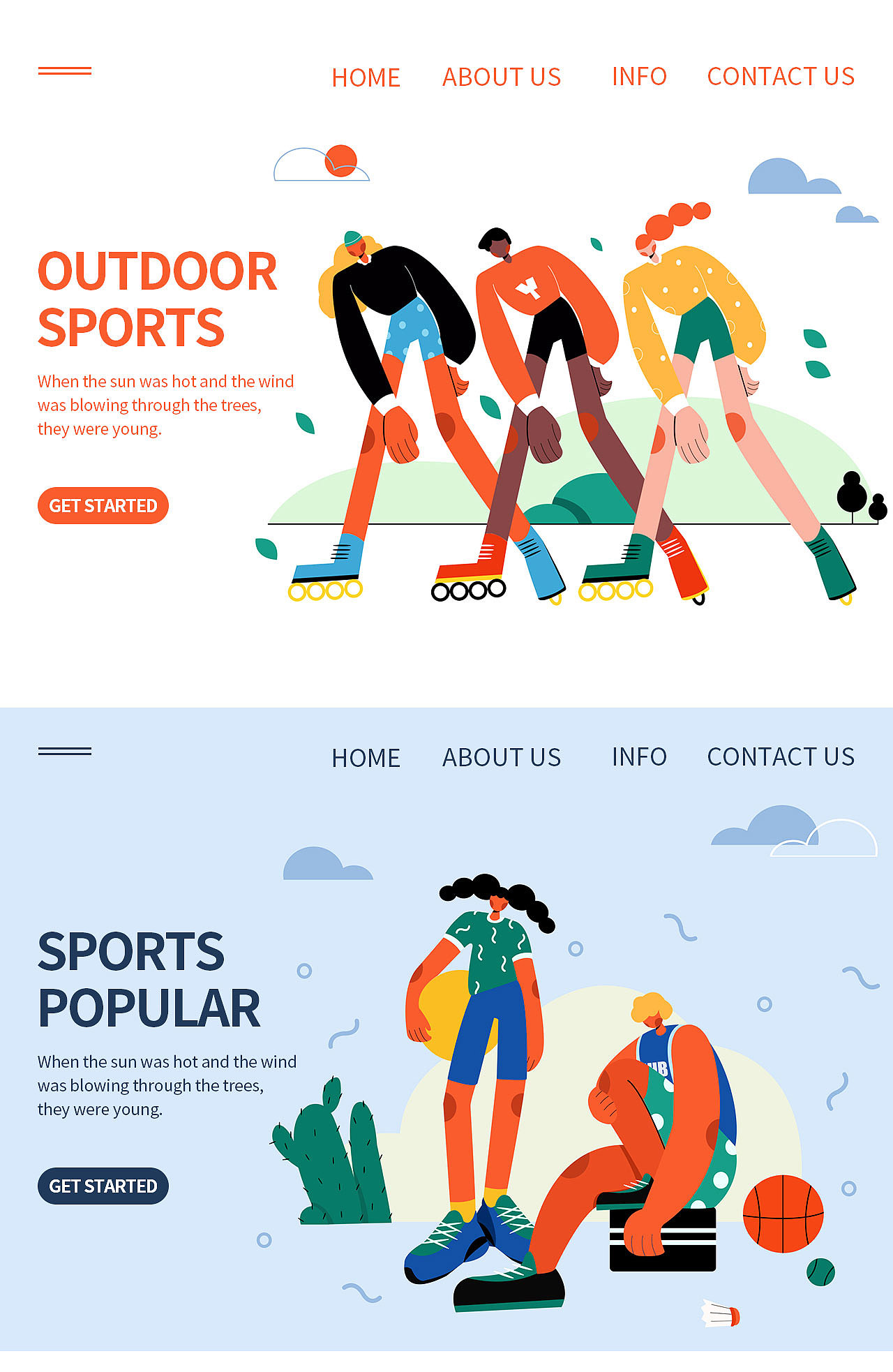 扁平人物情绪插画（图ZMjU2MTk1Mjcy） - 商业插画 - 站酷设计师画画的易小七原创素材 - 站酷ZCOOL