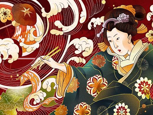 寿喜烧·和牛  插画主视觉