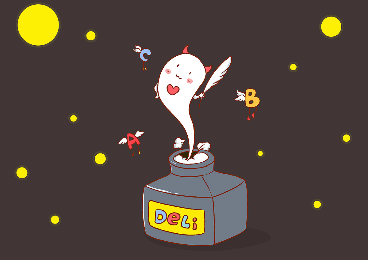 文具精灵（图ZMzQ4ODUyNTI=） - 图案 - 站酷设计师小白LYN原创素材 - 站酷ZCOOL
