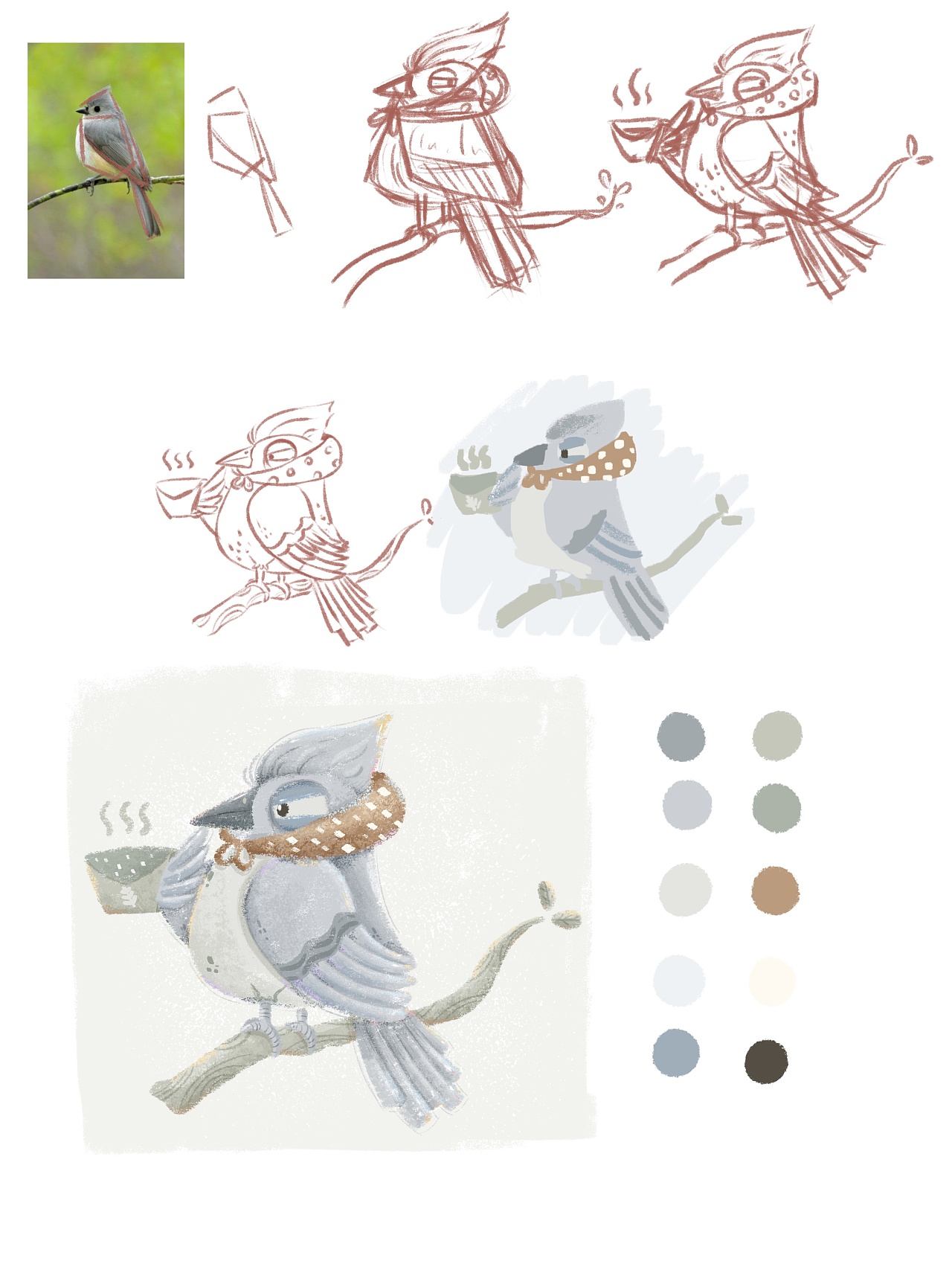 儿童插画丨动物配色