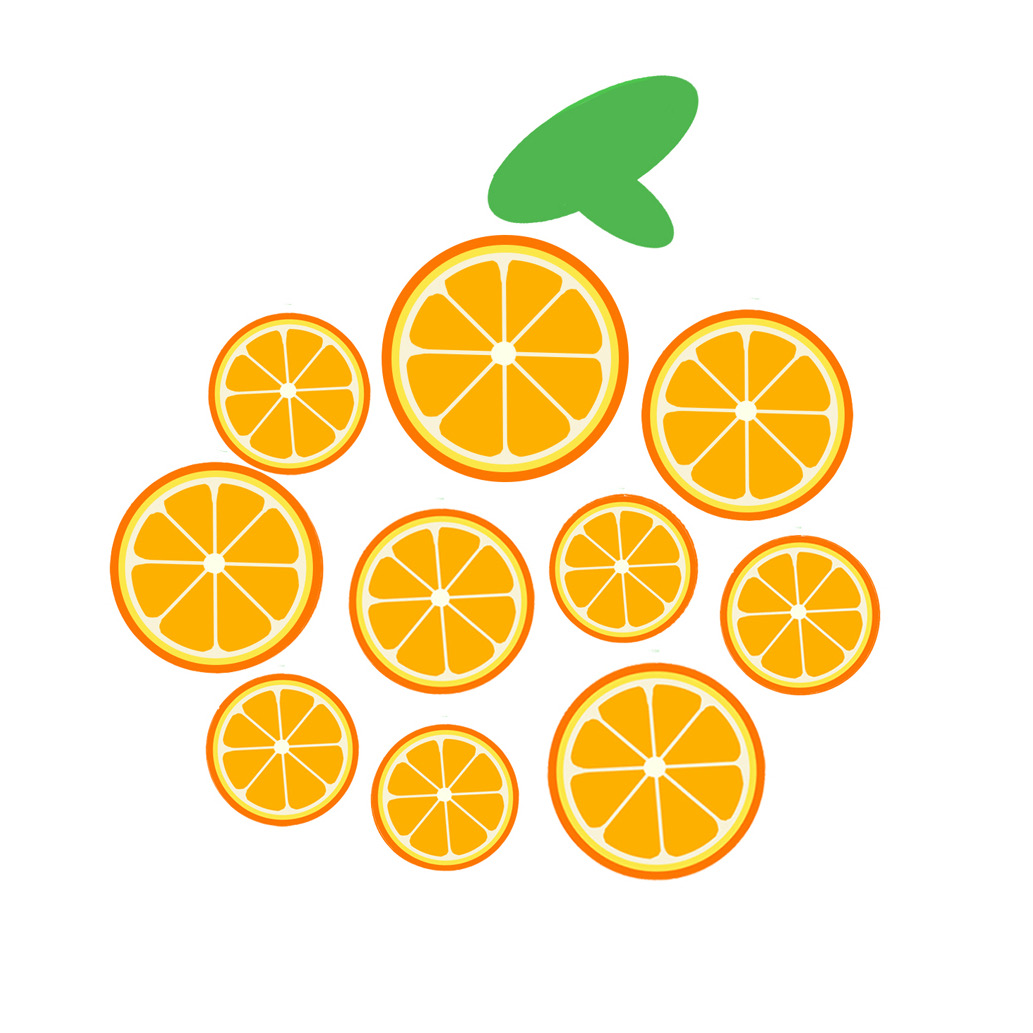橙子平面构成图片