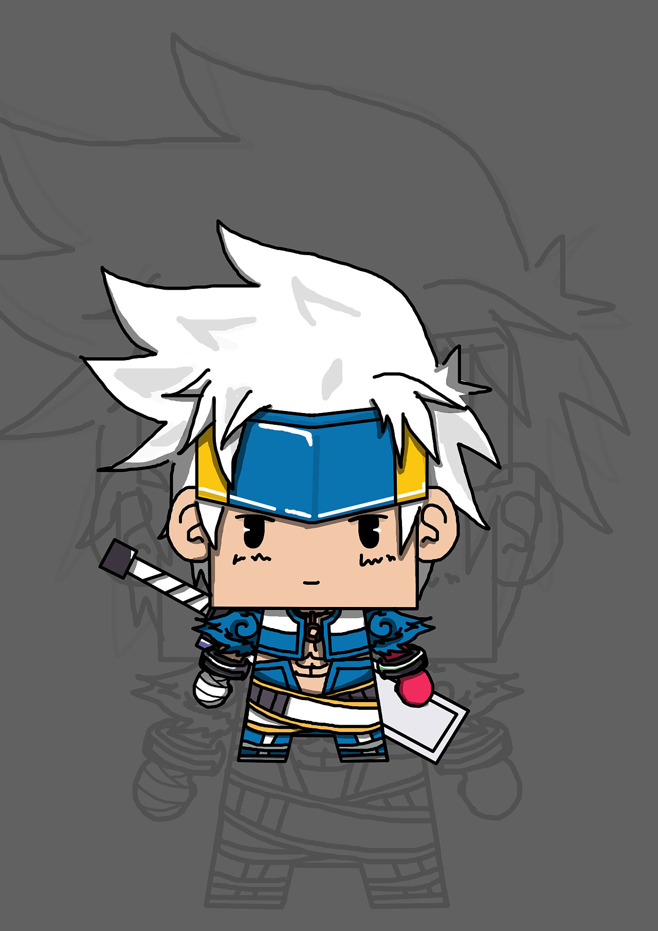 dnfq版鬼剑士纸模|手工艺|其他手工艺|张少的纸 - 原创作品 - 站酷 (z