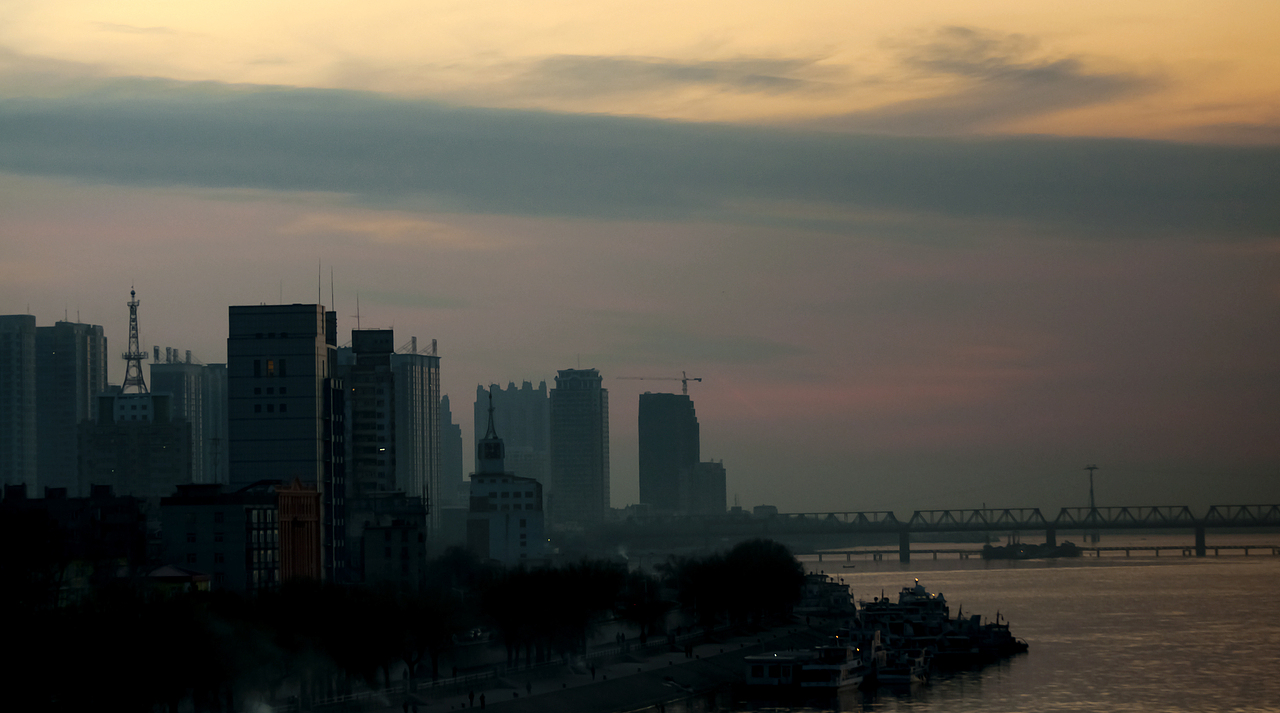 哈尔滨松浦大桥夜景