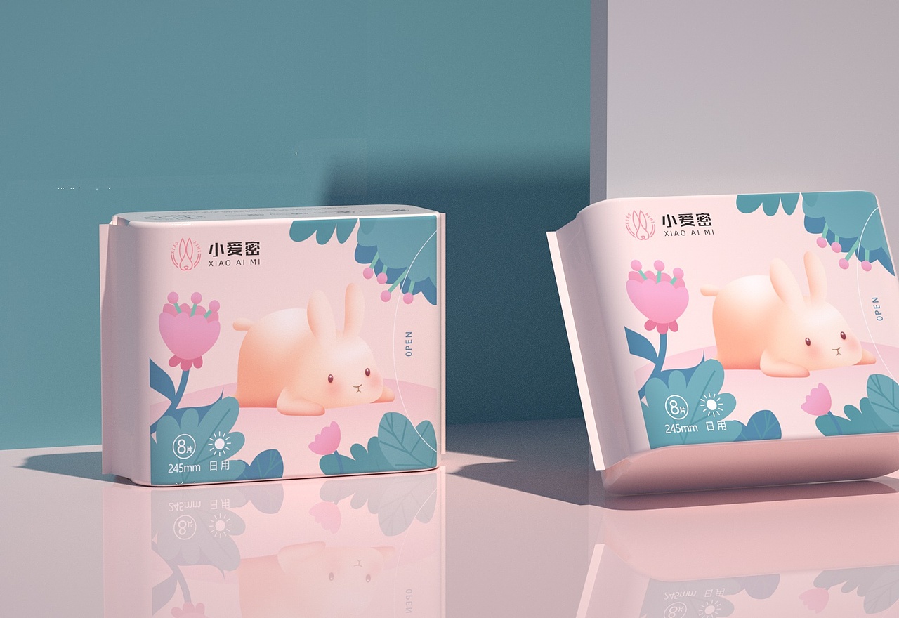 卫生巾包装（图ZMjUyNTIwNDQ4） - 包装 - 站酷设计师大珲狼营销设计原创素材 - 站酷ZCOOL