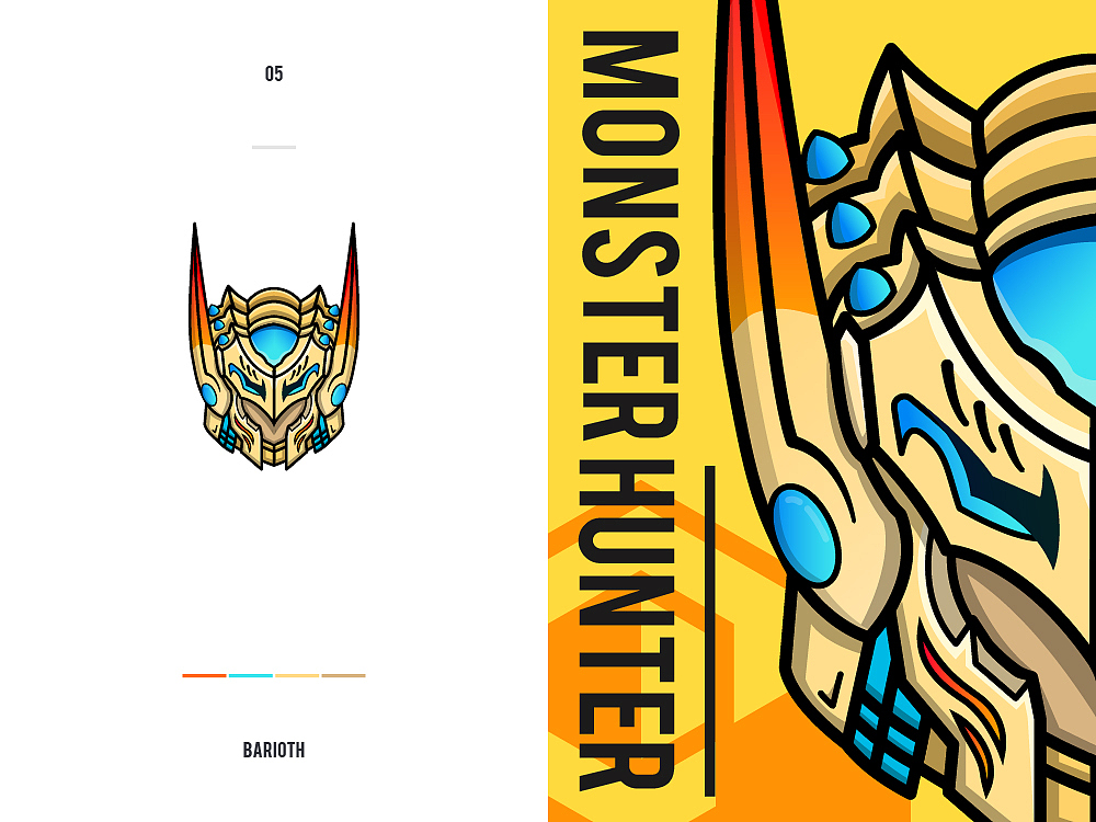 Monster Hunter——怪物猎人头像设计（图ZMTgxMjgzMzk2） - 创作习作 - 站酷设计师WuliaoJ原创素材 - 站酷ZCOOL