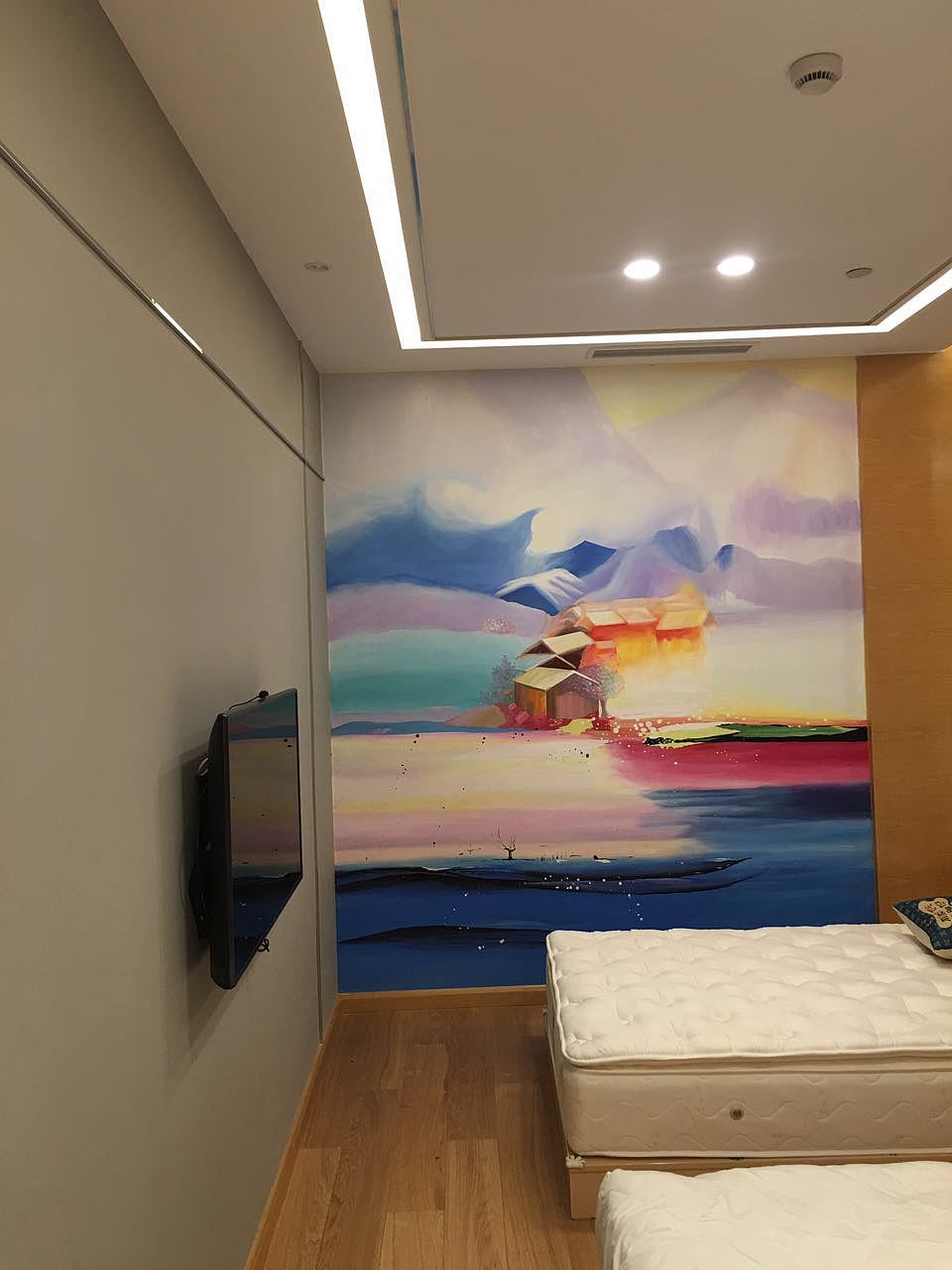 杭州酒店墙绘 良渚君澜酒店