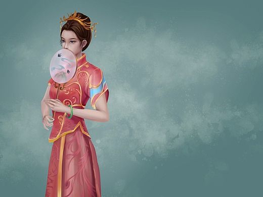 中式新娘插画-概念设定314天前女头像练习插画-商业插画338天前薰衣草