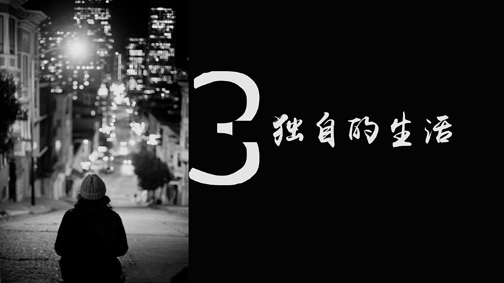 孤独单身独白ppt通用模版