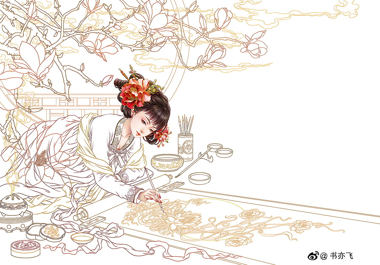 书亦飞古风插画——节气系列（图ZMjQ4MzI5MzQ4） - 商业插画 - 站酷设计师书亦飞原创素材 - 站酷ZCOOL