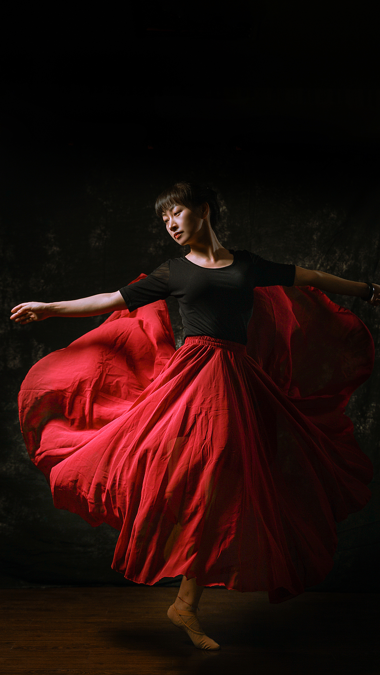 闪光灯棚拍舞蹈人像