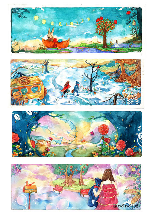 Haru's Journey（圖ZMjA1NTU0NA==） - 商業(yè)插畫(huà) - 站酷設(shè)計(jì)師nanajoe原創(chuàng)素材 - 站酷ZCOOL