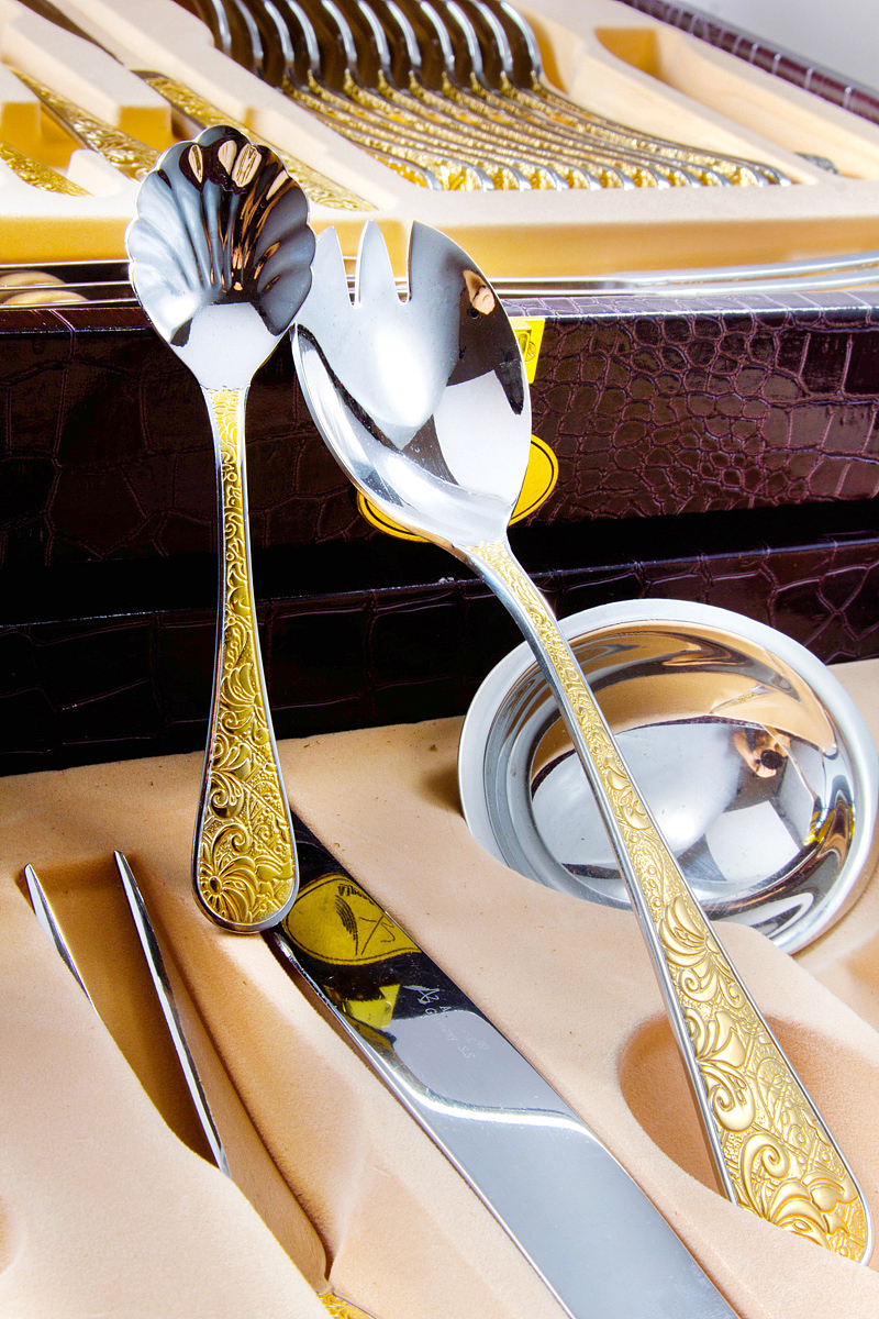 不锈钢产品高难度拍摄餐具刀金属品拍有力质感更强