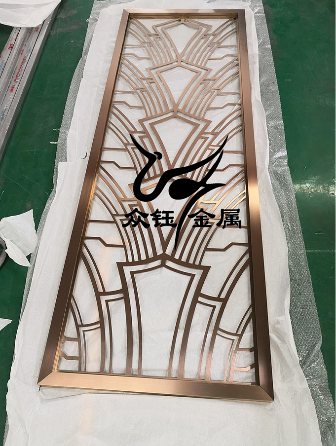 经典仿铜不锈钢屏风  设计制作安装一体