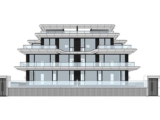 现代别墅设计SU模型下载