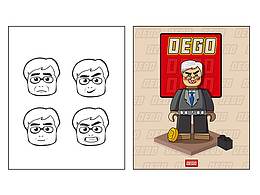 “中本聪”乐高插画