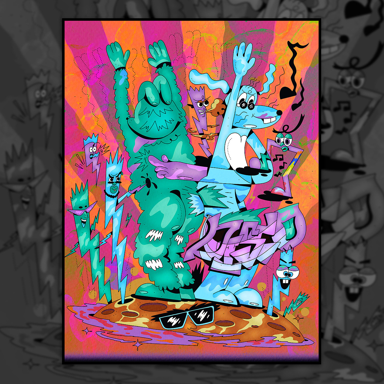 后迷墙时代系列插画（图ZMjE3NjQ2OTEy） - 新锐潮流插画 - 站酷设计师昭元蛋白原创素材 - 站酷ZCOOL