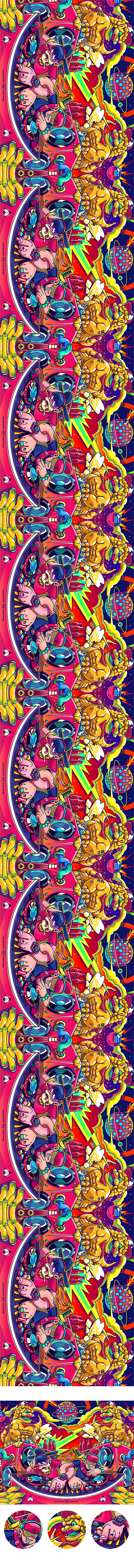 大力无限電音夜（图ZODUyMjMzNTY=） - 商业插画 - 站酷设计师大力工厂原创素材 - 站酷ZCOOL