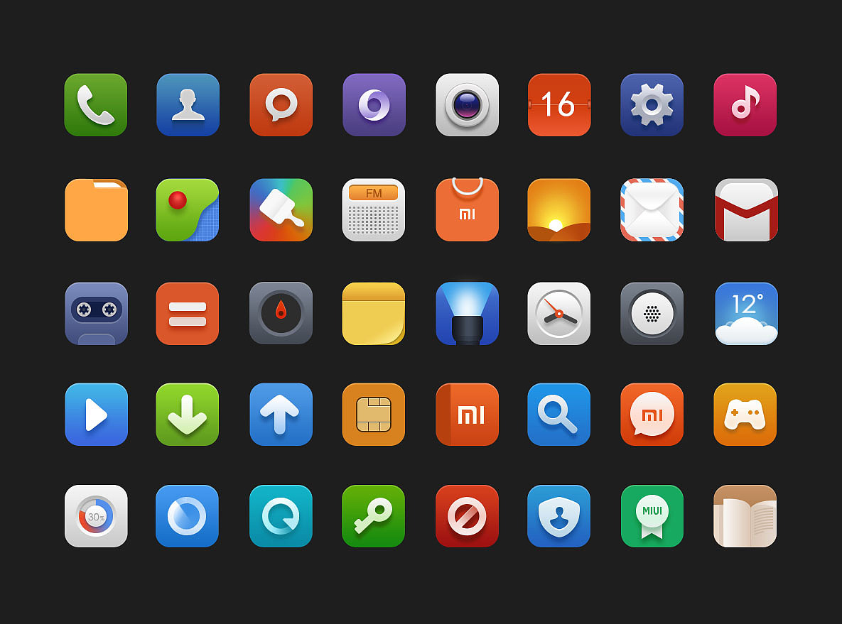 临摹小米图标（图ZNTA5MTIyNDA=） - 图标 - 站酷设计师小果叮原创素材 - 站酷ZCOOL