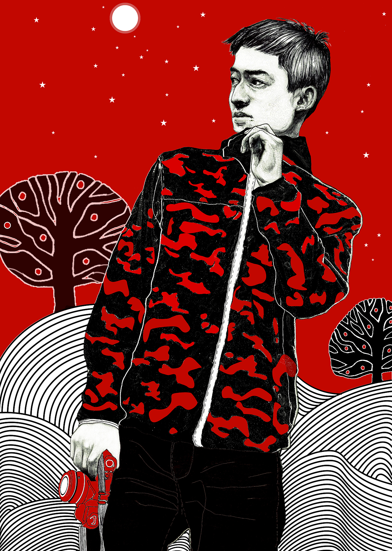 插画人物设计-凝视（图ZMzY0ODExODQ=） - 商业插画 - 站酷设计师yinliBIN原创素材 - 站酷ZCOOL