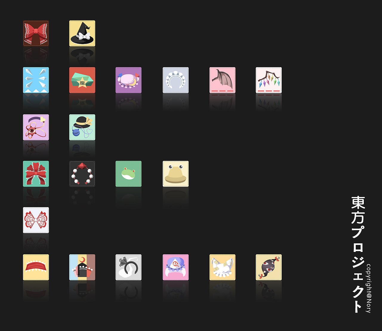 东方project手机主题【坑了_(:з」∠)_】（图ZMTI5NjU2NDg=） - 图标 - 站酷设计师潘帅_原创素材 - 站酷ZCOOL