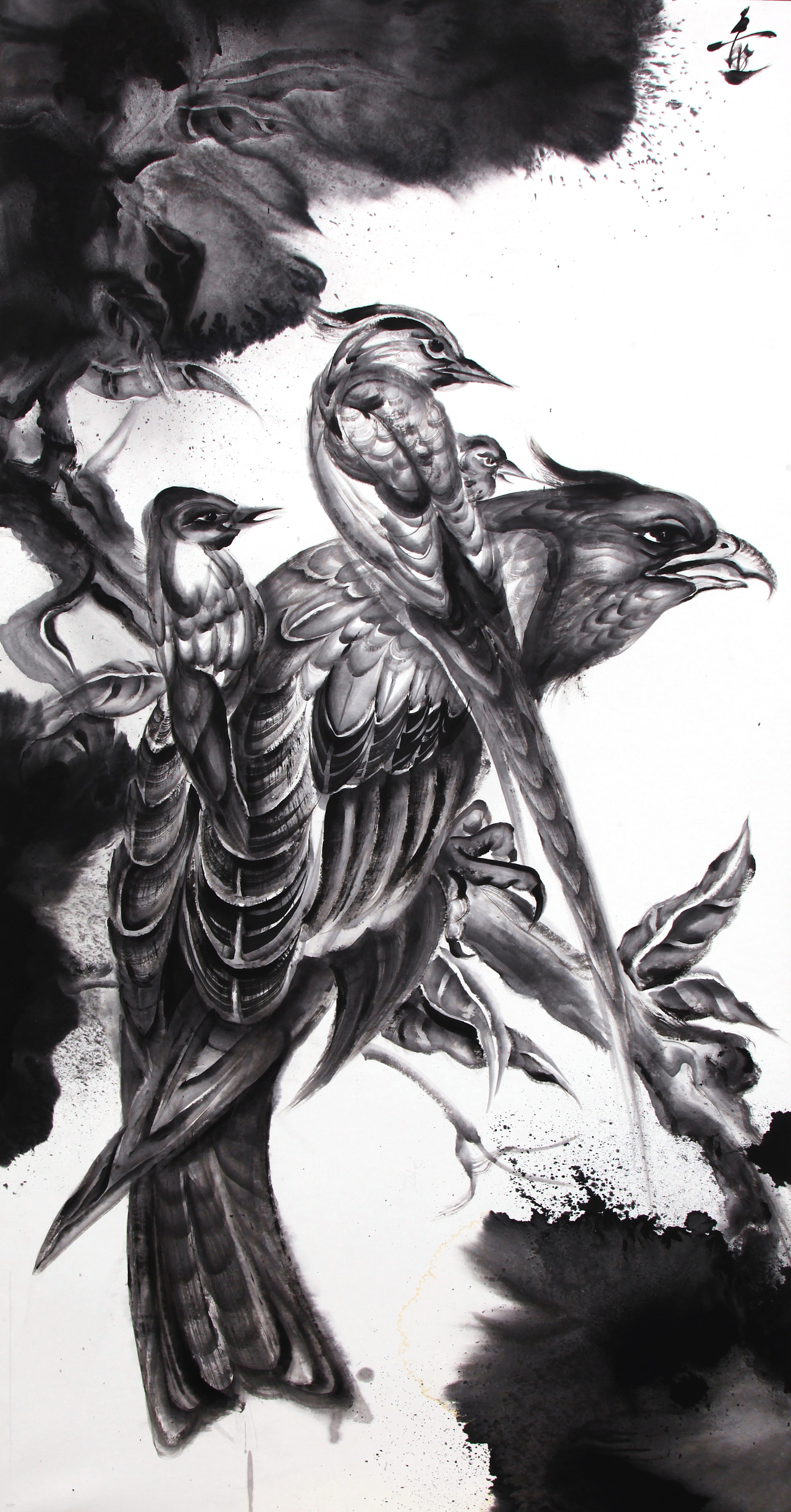 水墨作品（图ZOTk1ODAxMjg=） - 绘画 - 站酷设计师朱敬一原创素材 - 站酷ZCOOL