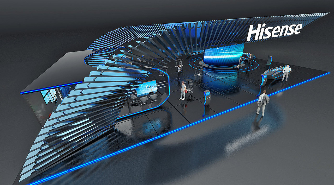 科技展位设计  展厅  美陈  家装 效果图制作