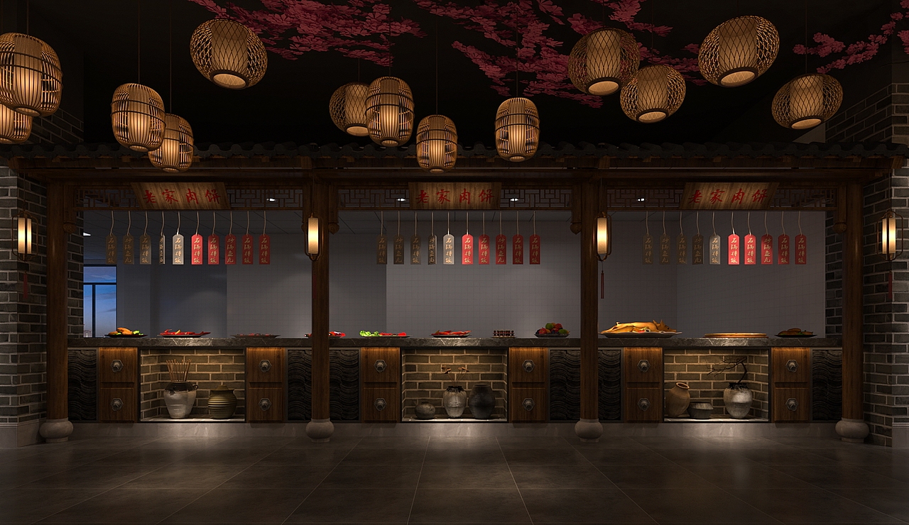 中式风格餐厅饭店的设计 陈超（图ZMTg4NDgzODYw） - 家装设计 - 站酷设计师陈超设计原创素材 - 站酷ZCOOL