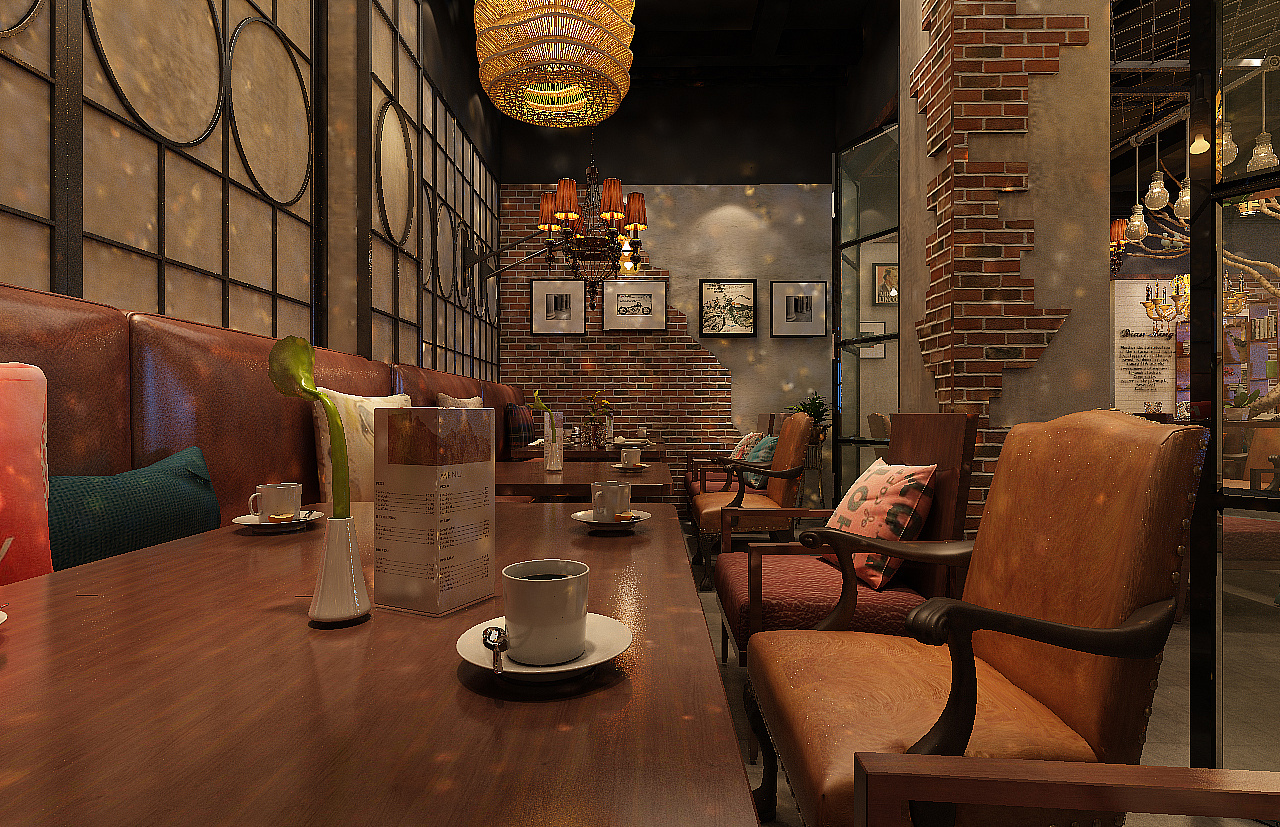 咖啡店室内装修设计方案 - 易图网