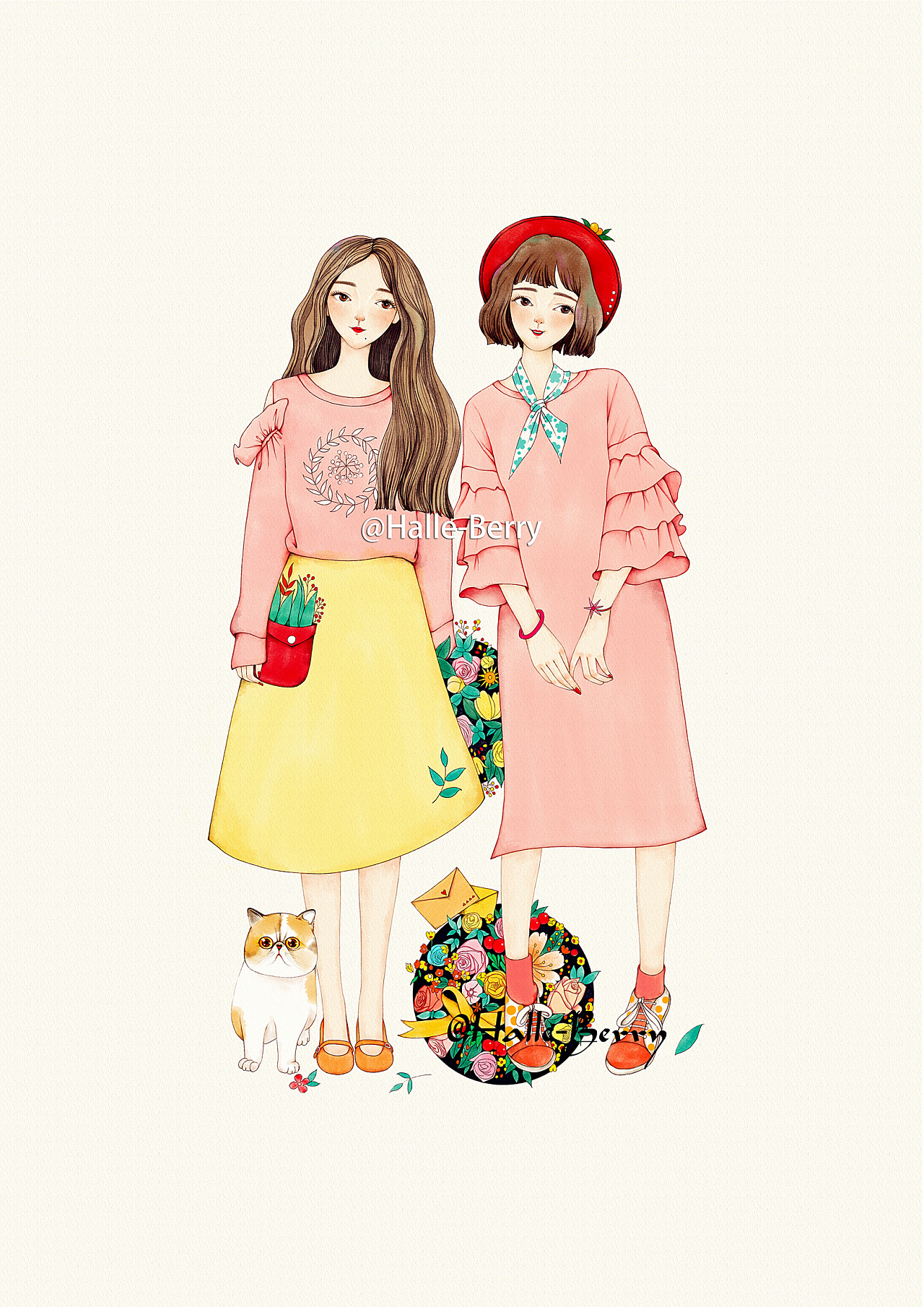 闺蜜季|商业插画|插画|halleberry - 原创设计作品 - 站酷 (zcool)