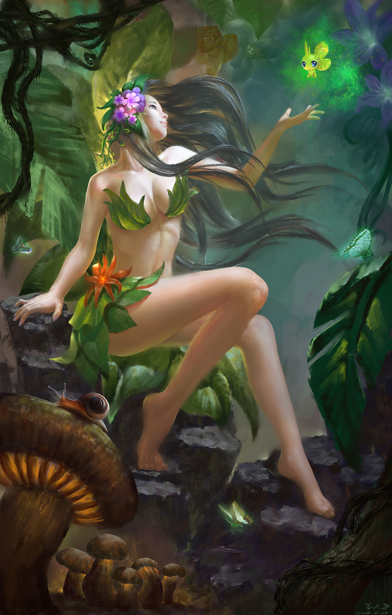 森林女神|插画|商业插画|墨天筝_原创作品-站酷zcool