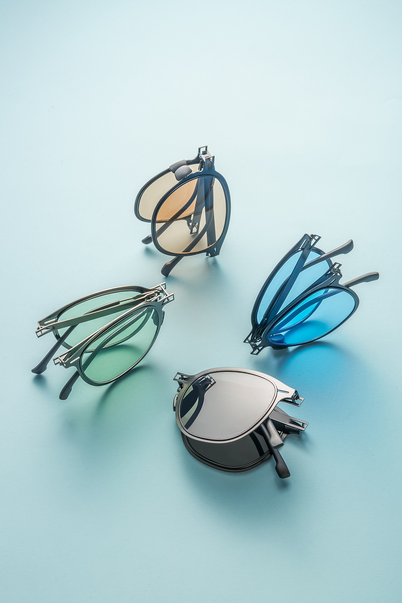 眼镜摄影 | 创意产品拍摄太阳镜车图眼镜折叠墨镜
