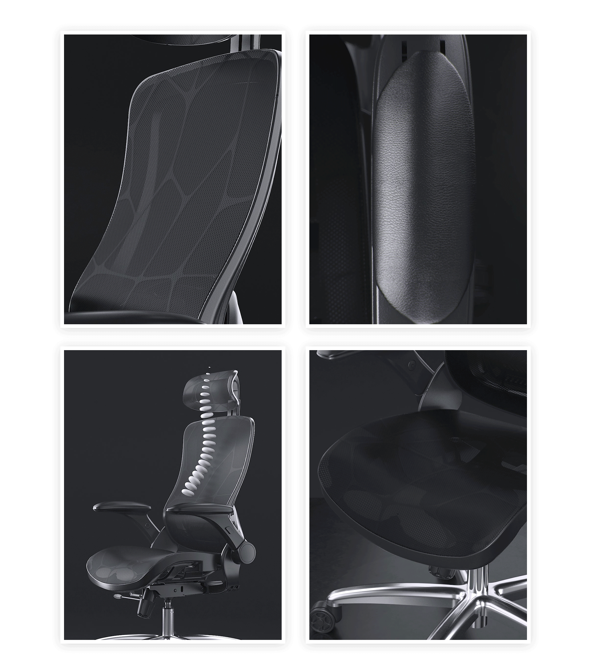 HBADA  黑白调 办公椅三维产品动画视频渲染合集(1)