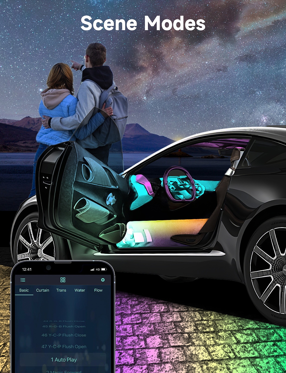 亚马逊主图汽车氛围灯