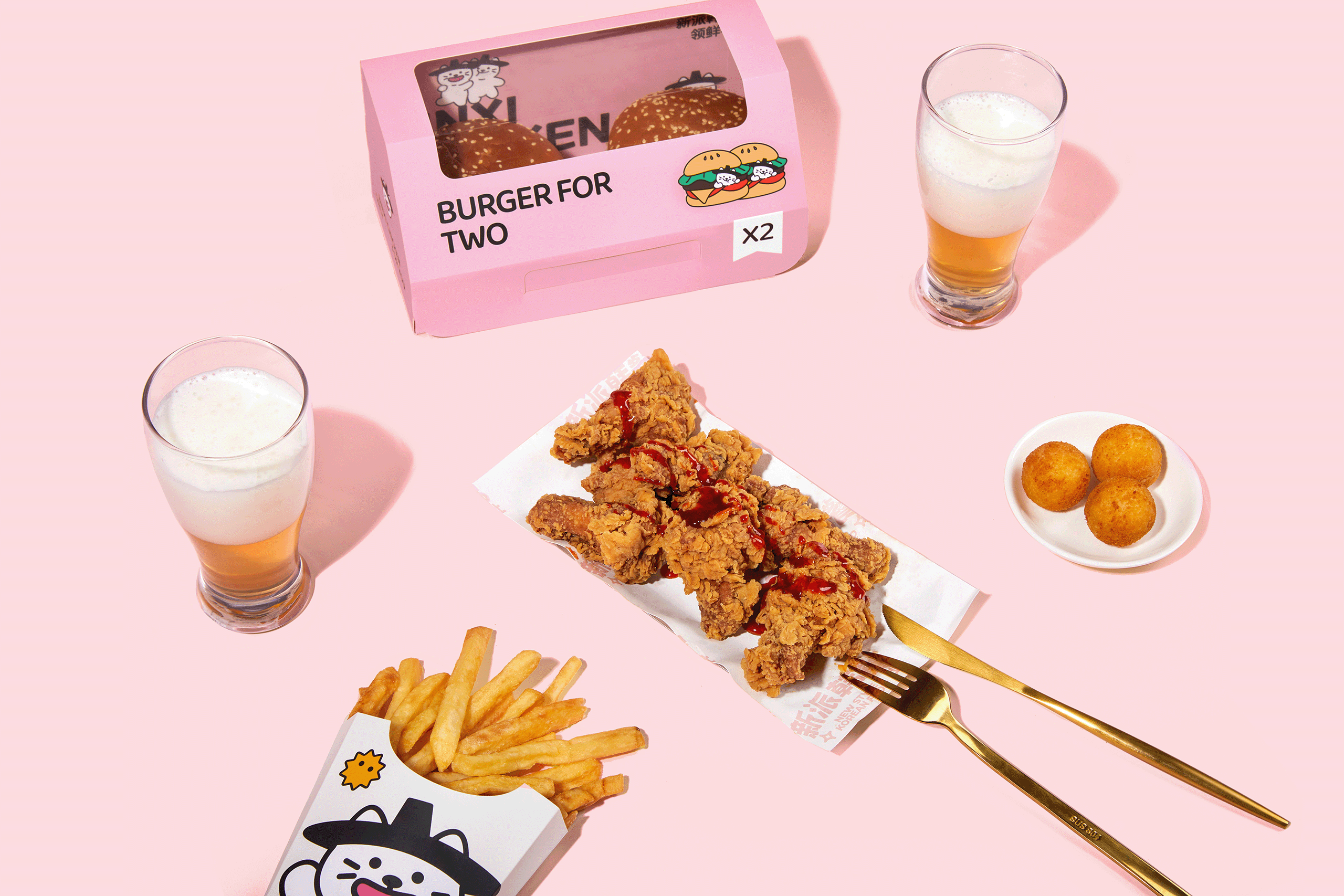 「宾喜CHICKEN」韩式炸鸡餐饮品牌全案设计 - ISLELESS（图ZMzQ1OTQyODM2） - 品牌 - 站酷设计师循环现场原创素材 - 站酷ZCOOL